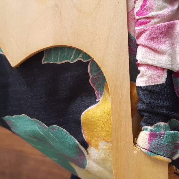 Vintage Baribocraft Deluxe Woodenware Wooden Handle Floral Fabric Purse - Picture 7 of 16